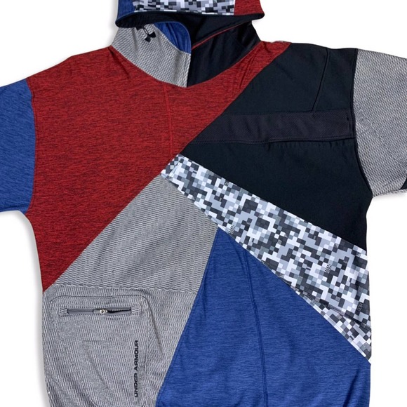 1/1 Stretchy Athletic Hoodie. Super soft. Digital Camo, custom clothing hoodie - Picture 4 of 10